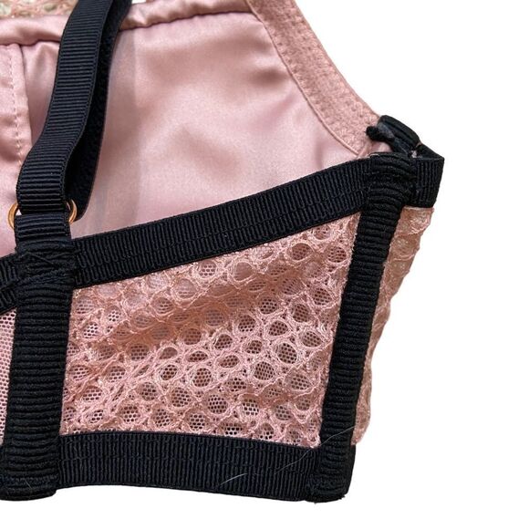 Victoria’s Secret Plunge Padded Pink and Black Push Up Bra Size 32C - Picture 8 of 14